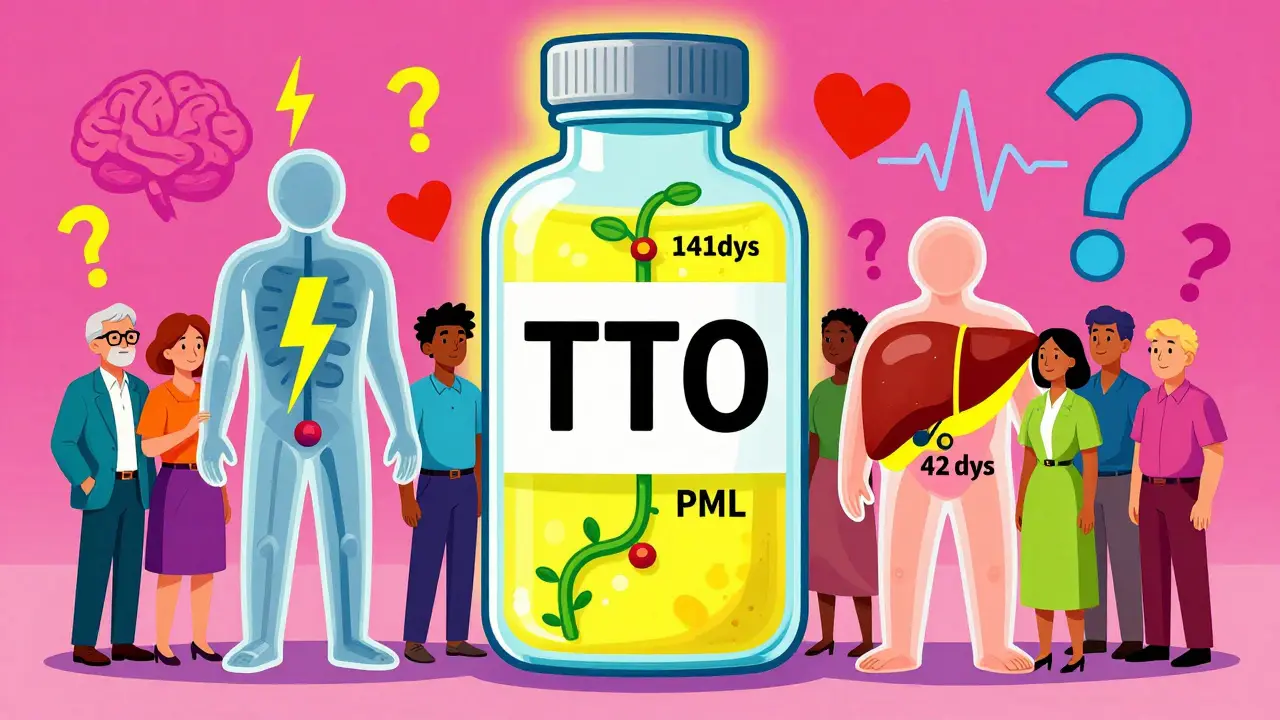 People with transparent bodies showing internal timelines of side effects emerging at different days.