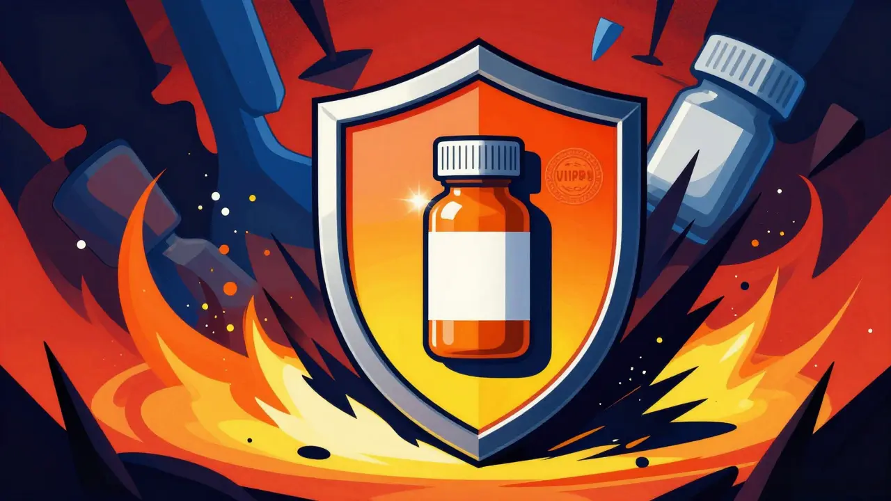 Shield protecting medication from dangerous counterfeit drugs