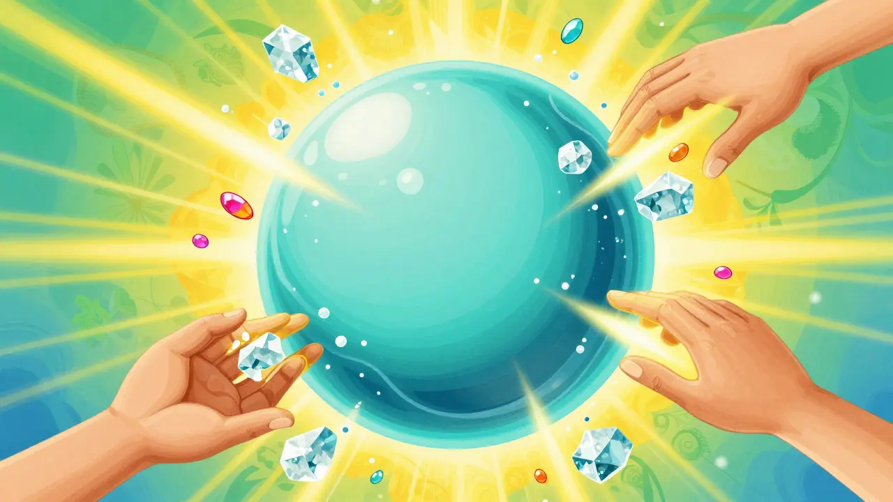 Vibrant art showing fluid buildup and dietary management